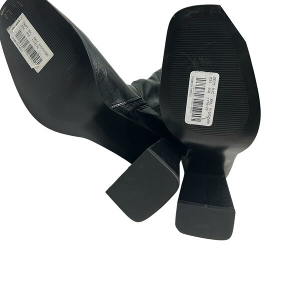 Steve Madden Sz 8.5 M Livah Women's Boots Knee High Square Toe Black Block Heel - Picture 8 of 9